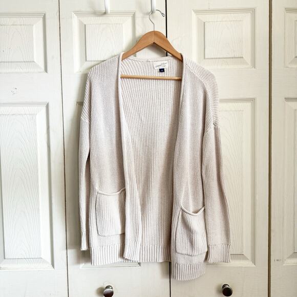 Universal Thread Cardigan womens XS pockets cream neutral fall lounge - Picture 1 of 6